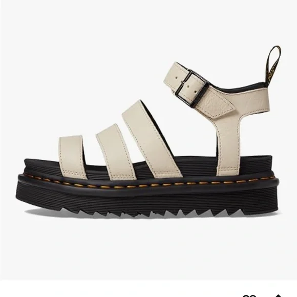 Dr. Martens Blaire Hydro Leather Creme Sandal 10 11 43 EUC - Picture 2 of 10